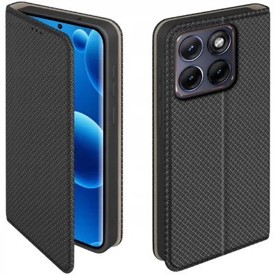 Zdjęcie produktu dla Etui Magnet Do Motorola Edge 70 Fusion Zamykane Czarne Futerał