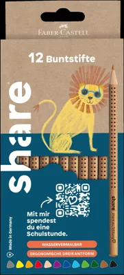 Produktbild von share Buntstift wasservermalbar 12er-Set