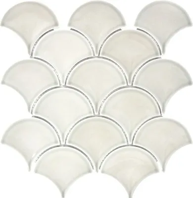 Produktbild von Fischschuppen Keramikmosaik Steingrau FS 03C 25,6x27,3 cm