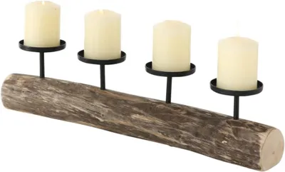 Produktbild von Kerzenhalter Tempe (Kerzenhalter für 4 Kerzen, stilvolles Design, Dekoration für Esstisch/Kommode, elegantes Design, ohne Kerzen)