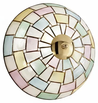 Produktbild von Mehrfarbig verzierte Perlmutt-Deckenlampe D. 30 Cm