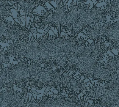 Obrázek produktu pro Architects Paper Blumentapete Absolutely Chic florale Tapete Vliestapete blau schwarz 10,05 m x 0,53 m