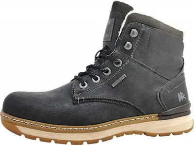Image de Bottes de ville pour hommes, doublure chaude, lacets, couleur gris, style décontracté