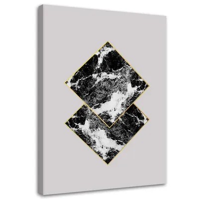 Produktbild von Leinwandbild komposition aus quadraten 40x60 cm Feeby grau wandbild bereit zum aufhängen