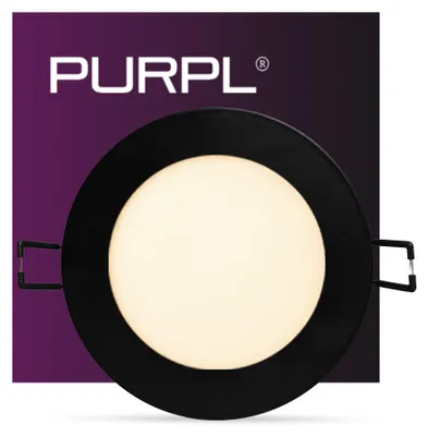 Image de Spots encastrables LED | 6W | Ø120mm | Blanc chaud 3000K | IP40 | Ronds | Noirs