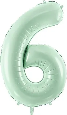 Produktbild von Folienballon Zahl „6“, 72cm, grün