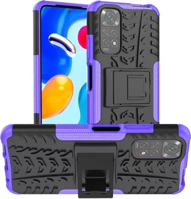 Produktbild von König Design Hülle kompatibel mit Xiaomi Redmi Note 11 / Note 11S Global Kunststoff Soft Handyhülle - Handy Case Lila