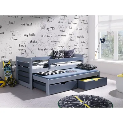 Immagine prodotto di Letto apribile per bambini 80x180 GERA - grigio / grafite