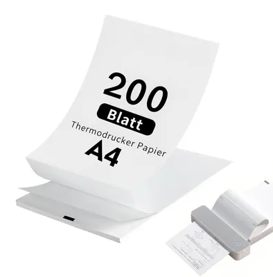 Thermopapier A4, 200 Blatt, 210x297 mm, für Thermodrucker