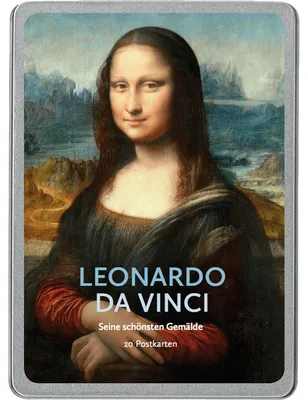 Immagine prodotto di Leonardo da Vinci: I suoi dipinti più belli, 20 cartoline stampate su carta pregiata, confezionate in una scatola di alta qualità.