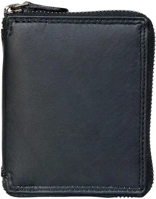 Produktbild von RFID-Leder-Brieftasche - Universal - Schwarz - Metallverschluss