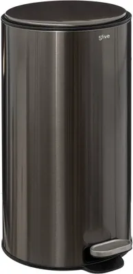 Produktbild von 5Five Mulleimer/treteimer - titanium - Metall - 30 Liter - 62 cm