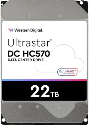 Produktbild von WD Ultrastar DC HC570 - Festplatte - 22 TB - intern - 3.5" (8.9 cm) - SAS 12Gb/s - 7200 rpm - Puffer: 512 MB