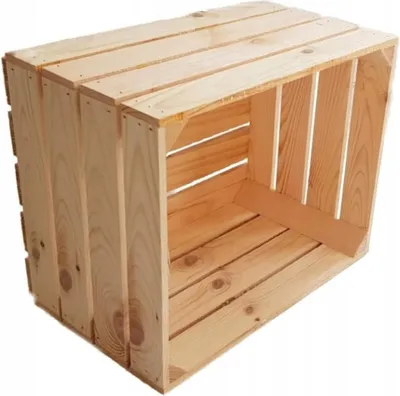 Immagine prodotto di TIMBERMIK 1 Cassa in Legno 50x30x40 Scatola Grande Vuota Cesta Regalo Cassetta Vino Decorativa Cassapanca Frutta Naturale