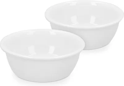 Zdjęcie produktu dla Ceramiczne miski dla psów i kotów – zestaw w kolorze białym