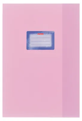 Produktbild von 5 Herlitz Heftumschläge / Hefthüllen DIN A4 / Baststruktur / Farbe: rosa