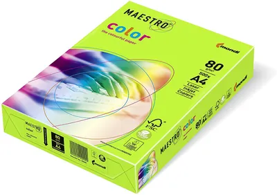 Produktbild von Mondi Maestro Color neongrün 80g/m² DIN-A4 - 500 Blatt NEOGN