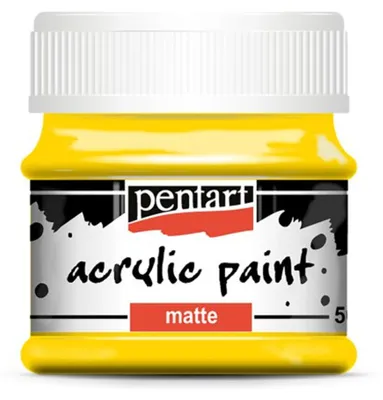 Produktbild von PENTART Acrylfarbe, matt, 50 ml, GELB