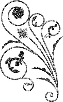 Immagine prodotto di LogistSystem - Ferri battuti Ornamento in ferro battuto 1080x600mm - ad es. come elemento per inferriate - ringhiere - recinzioni - cancelli - rosoni - grate 13.100