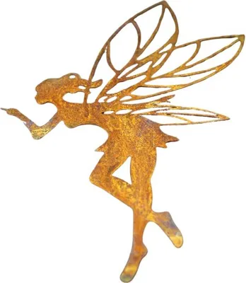 Produktbild von Gartenfigur Elfe Handkuss Edelrost