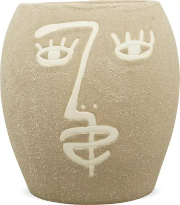 Produktbild von Vase Porzellan Blumenvase Deko Ø 14,5 cm beige