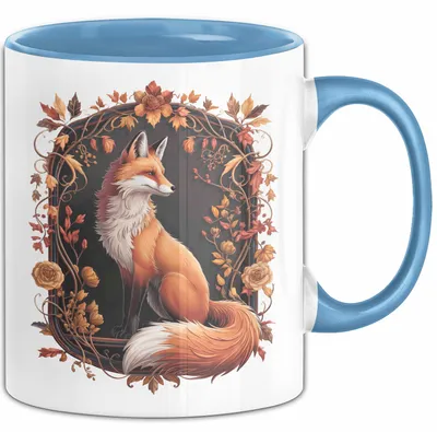 Produktbild von Fuchs Tierliebhaber Tasse Geschenk Lustige Geschenkidee Spruch (Blau)