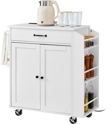 Obrázek produktu pro Kuchyňský vozík - Kuchyňský vozík se zásuvkami - Kuchyňský ostrůvek - Kuchyňský vozík na kolečkách - Servírovací vozík