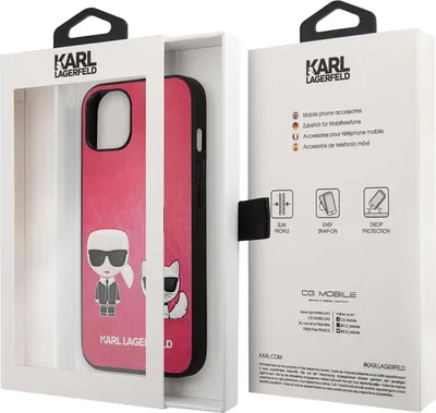 Obrázek produktu pro Pouzdro Karl Lagerfeld Ikonik Karl&Choupette Na Iphone 13 Mini - Fuksjowe
