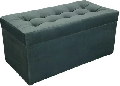 Obrázek produktu pro mg designová čalouněná stolička, 45x90 cm, barva tyrkysová - měkký sedák, skládací s úložným prostorem (105 l) vydrží zatížení až 100 kg