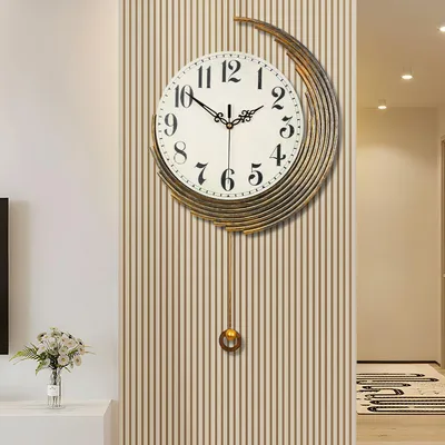 Immagine prodotto di Omgoods - Orologio da parete decorativo con pendolo - Stile retrò, ideale per soggiorno e cucina
