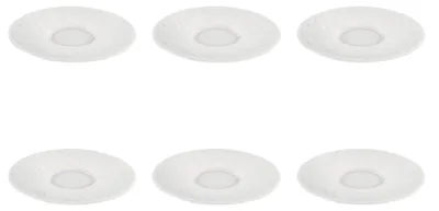 Produktbild von Villeroy & Boch Manufacture Rock Blanc 6er Set Kaffeeuntertasse 16 cm weiß Porzellan