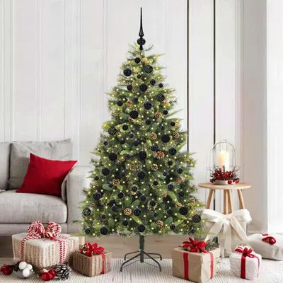 Immagine prodotto di Maison Exclusive - Albero di Natale artificiale pieghevole con pigne, altezza 180 cm