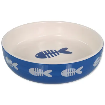 Produktbild von Magic Cat Keramiknapf Fischdruck blau 13x4cm 260ml