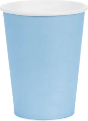 Produktbild von 6x Pappbecher, hellblau, 250ml