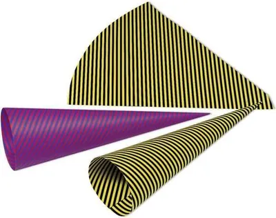 Produktbild von Ursus STREIF.-SCHULTÜTEN 68CM HOCH,10ST.GELB/SCHW.