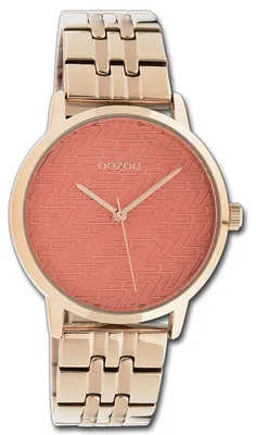 Obrázek produktu pro Hodinky Oozoo, dámské/pánské, zlatá barva, kovový pásek, quartzový strojek, analogové zobrazení, model D3UOC10559