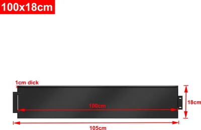 Image de XMTECH 50 m Bordure de pelouse Métal galvanisé Bordure de parterre Bordure de tonte Palissade 50 pièces 100x18cm (L x H) Bordure de pelouse, Noir