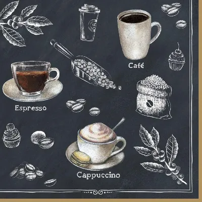 Produktbild von 20 Servietten Barista - Kaffeekreationen 33x33cm