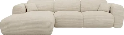 Produktbild von Großes linkes Ecksofa aus beigem Cord - POGNI von Maison Céphy