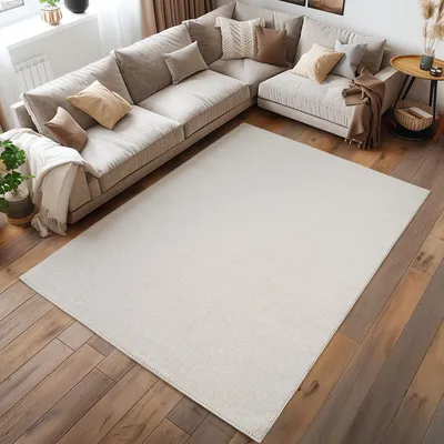 Image de Homebyhome Tapis Salon Uni Bouclé Boucles Style Scandinave Résistant Ultra Doux pour Chambre à Coucher, Taille: 120x170 cm