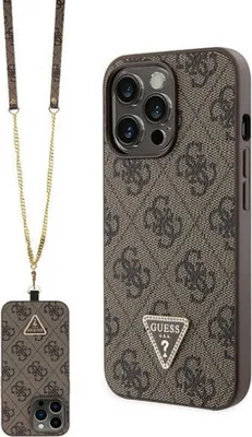 A product shot of a phone case and a separate phone case with a lanyard and small pouch.