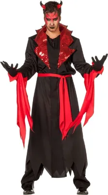 Produktbild von W5869-48 schwarz-rot Herren Vampirkostüm Teufel Gr.48