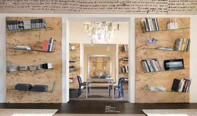 Produktbild von Regal Wohnzimmer Schrank Bücherregal Holz Büroschrank Schränke Vitrine Italien