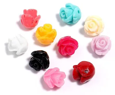 Productafbeelding van Gesneden Rozenparels - DIY Sieraden Maken - Gemengde Kleuren - Parels voor Oorbellen en Armbanden - Perfect voor Scrapbooking - 50 Stuks