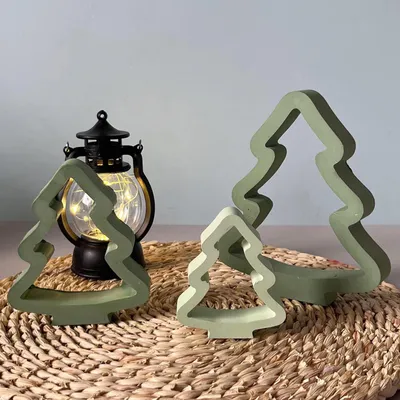 Produktbild von 3 Silikonformen für Weihnachtsbäume, Gips zum Kerzengießen