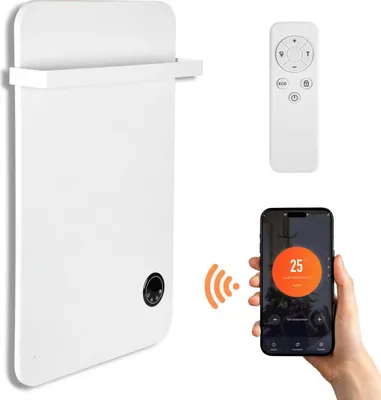 Immagine prodotto di Bettizia asciugamano a parete riscaldatore a infrarossi 400W - controllo della temperatura - telecomando WiFi Smart App, adatto per camera da letto, bagno, ecc.