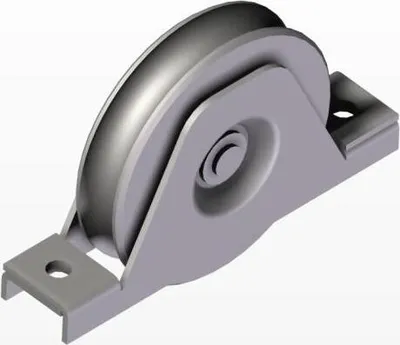Produktbild von Sellon24® U - Schiebetorrolle Laufrolle Torrolle Bodenlaufrolle Ø100 R8 Rundrille innen - 100mm H/38U