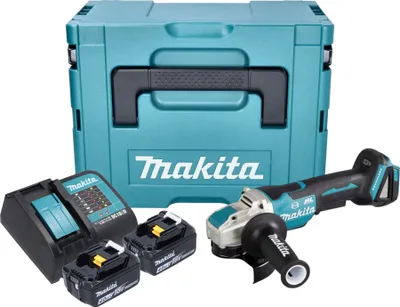 Produktbild von Makita DGA 520 SGJX1 Akku Winkelschleifer 18 V 125 mm X-LOCK Brushless + 2x Akku 6,0 Ah + Ladegerät + Makpac