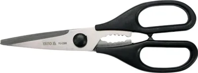 Image de Ciseaux de cuisine en acier inoxydable avec casse-noix 210 mm, ciseaux multi-usages