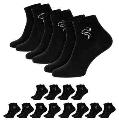 Produktbild von Quarter Socken aus Baumwolle für Damen & Herren, 12 Paar für Sport & Freizeit